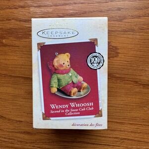 Hallmark‎ Ornament Wendy Whoosh Snow Cub Club Collection 2002 Teddy Bear